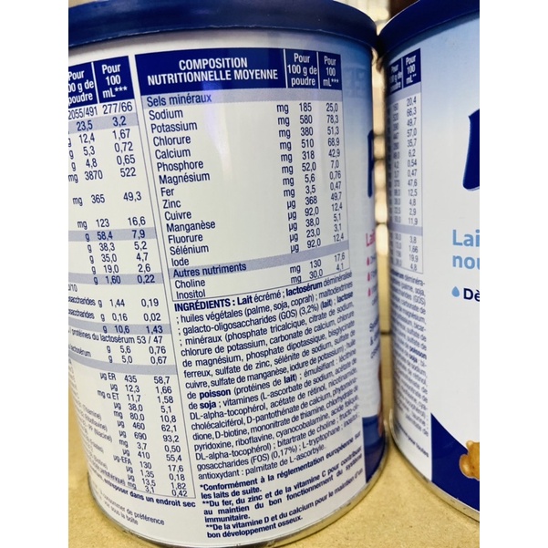 Sữa bột Physiolac Pháp số 1,2 400g