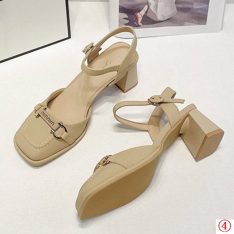 Sandal Cao Gót Một Dây Phong Cách Roman Thời Trang Mùa Hè 2023 Mới Cho Nữ