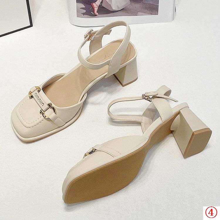 Sandal Cao Gót Một Dây Phong Cách Roman Thời Trang Mùa Hè 2023 Mới Cho Nữ