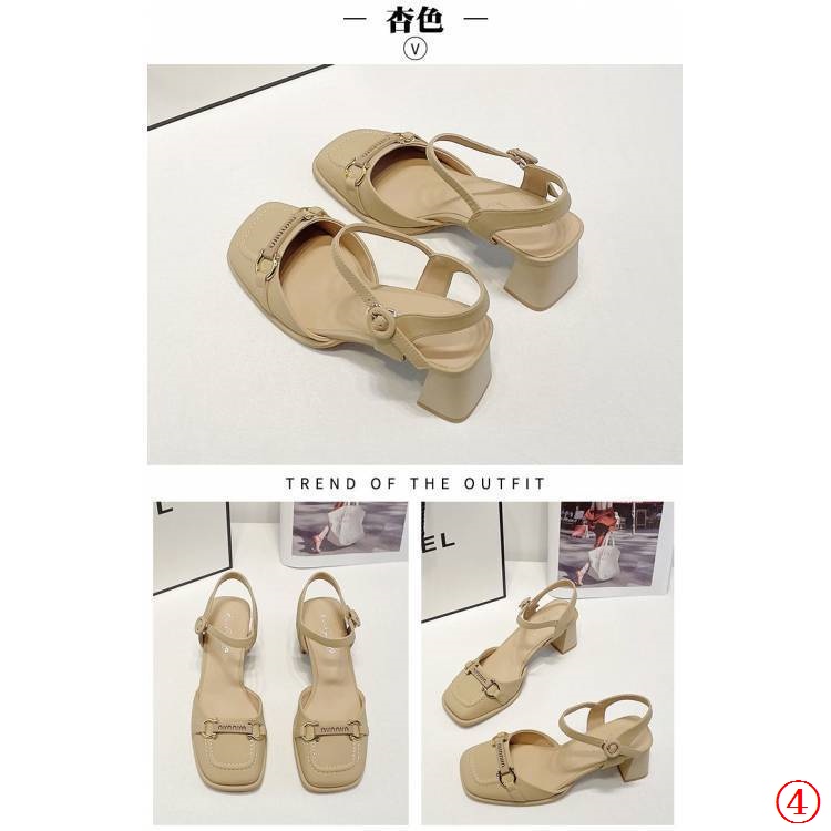 Sandal Cao Gót Một Dây Phong Cách Roman Thời Trang Mùa Hè 2023 Mới Cho Nữ