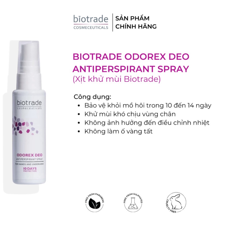 Xịt Khử Mùi Biotrade Odoreax Deo Antiperspirant Spray 40ml | BigBuy360 - bigbuy360.vn