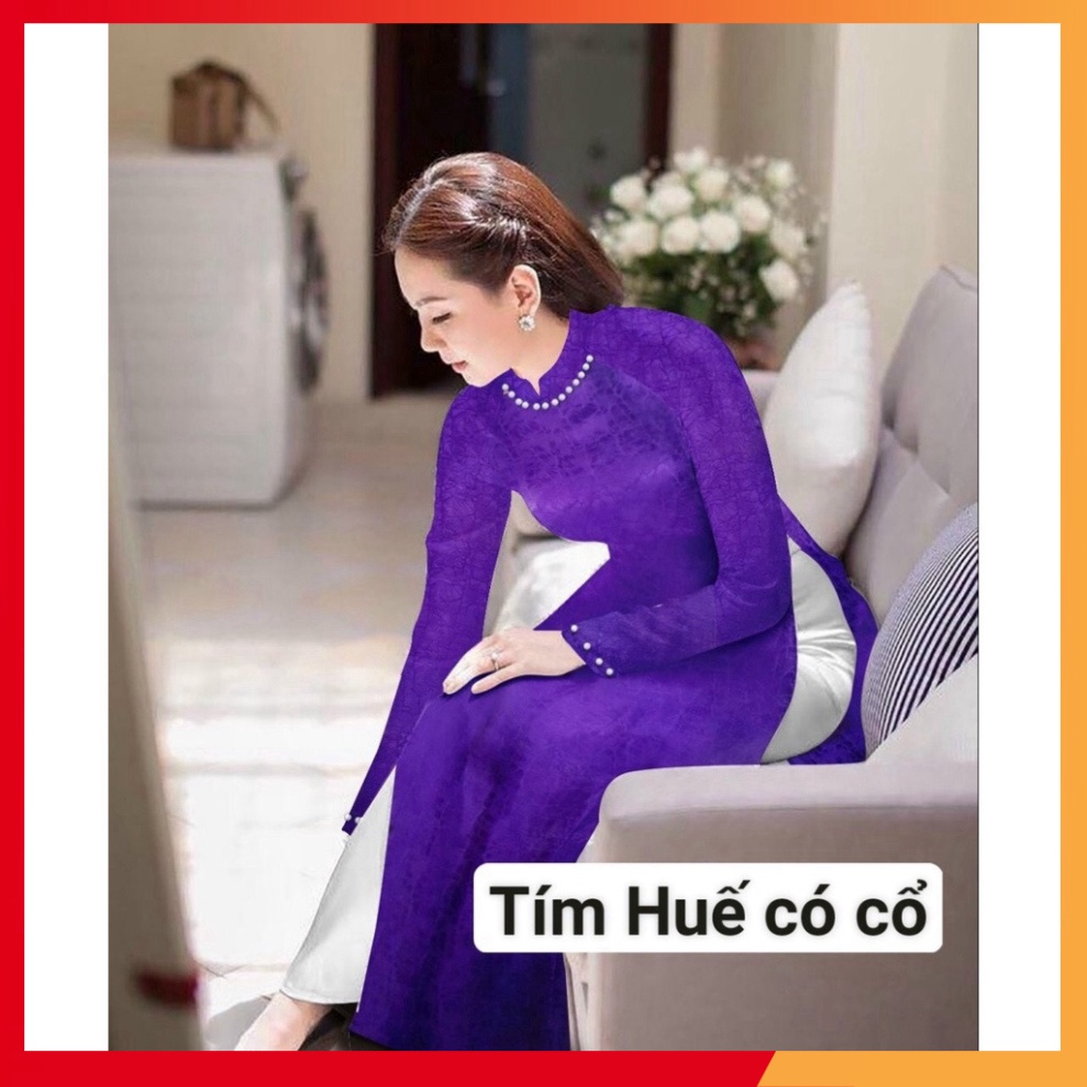 [Ảnh thật} GIÁ XƯỞNG - Áo dài truyền thống gấm Thái Tuấn kèm quần