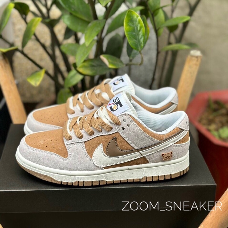 Giày SB Dunk Brown Grey Double Swosh - Sb Xám Nâu [ Fullbox Cao Cấp ]
