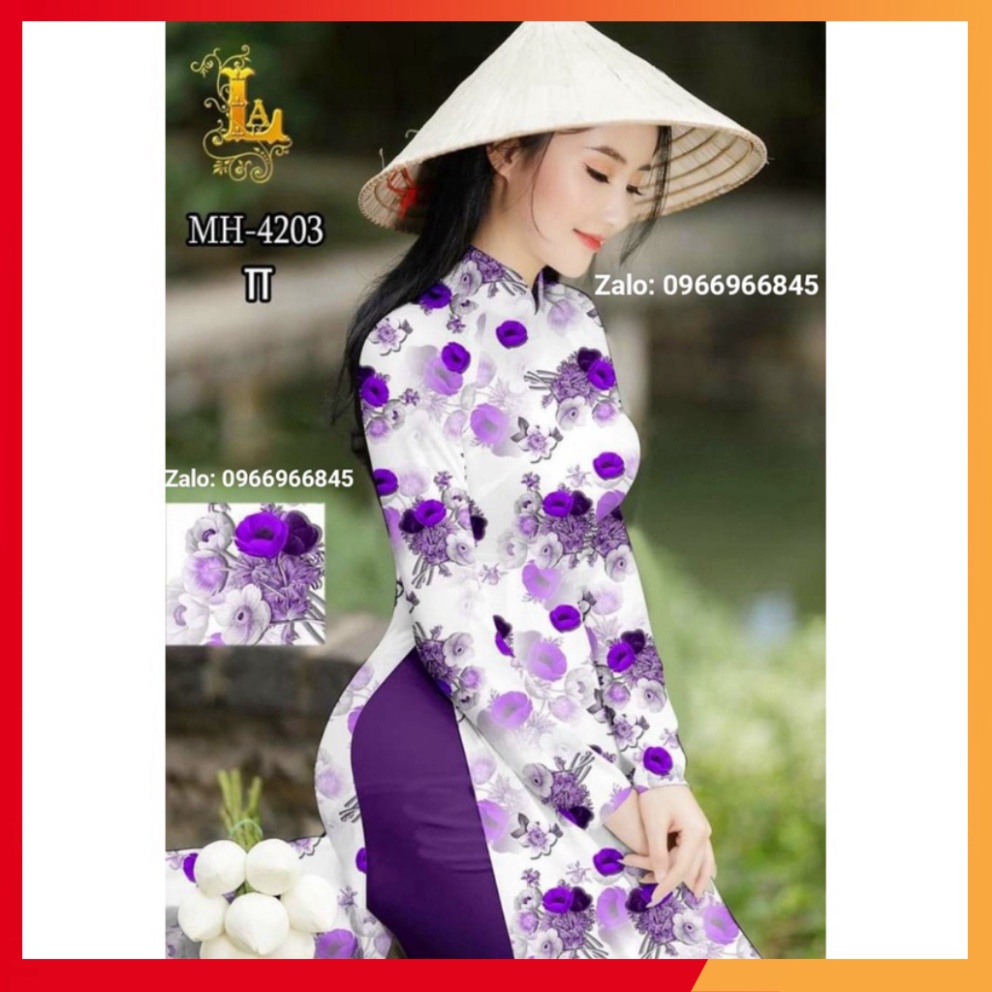 [Ảnh thật} Áo dài in 3D đẹp trẻ trung, phù hợp dự tiệc, chụp hình, lên lớp, hội nghị - Áo Dài Đan Linh