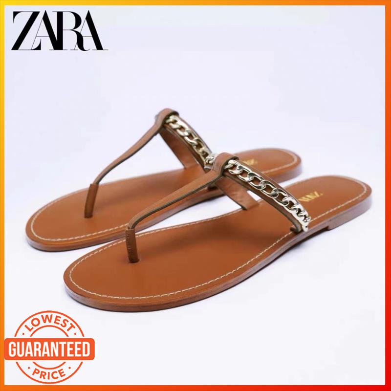 Hàng Mới Về Xăng đan ZARA MX3 Đế Bằng Phối Dây Xích Thời Trang Xuân Hè Cho Nữ