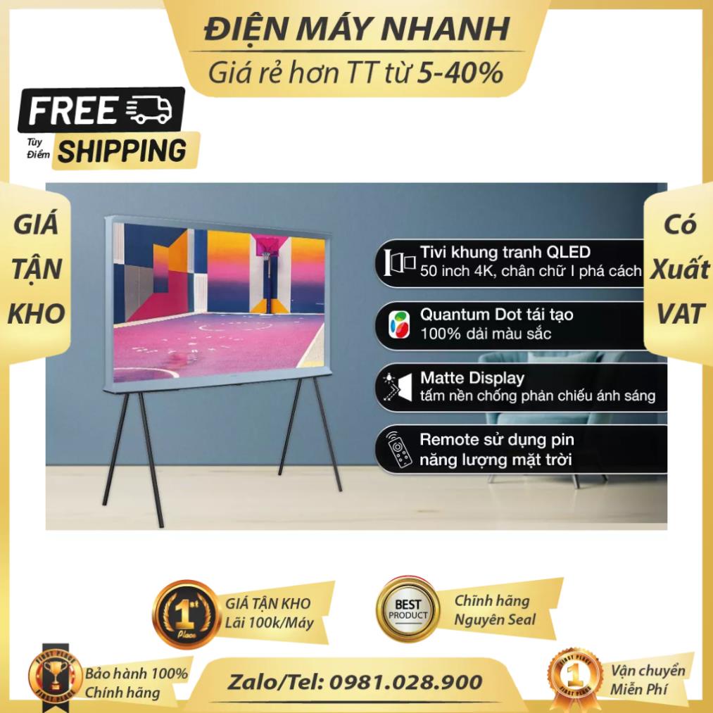 Tivi Samsung Smart TV QLED Kiểu chữ I QA50LS01BB Mới 200%