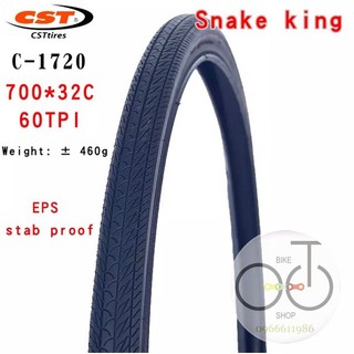 Lốp xe đạp đường trường road Cst 1720 có vân rãnh chống trượt 700x32c