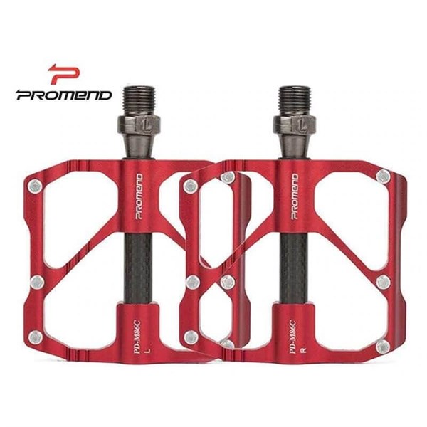 Pedal/ Pê đan/ bàn đạp xe đạp thể thao MTB Leo Núi Promend PD-M86C trục bọc carbon, 3 bạc đạn, có đinh chống trượt