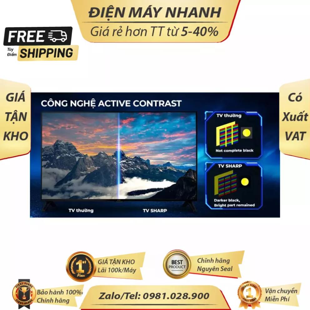 Smart Tivi Sharp 65 Inch 4T-C65CK1X 4K Ultra HD /Chính hãng BH:24 tháng tại nhà toàn quốc/