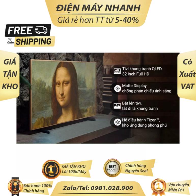 Smart Tivi Khung tranh The Frame QLED Samsung Full HD 32 inch QA32LS03B.MODEL2022 - Chính hãng 100%