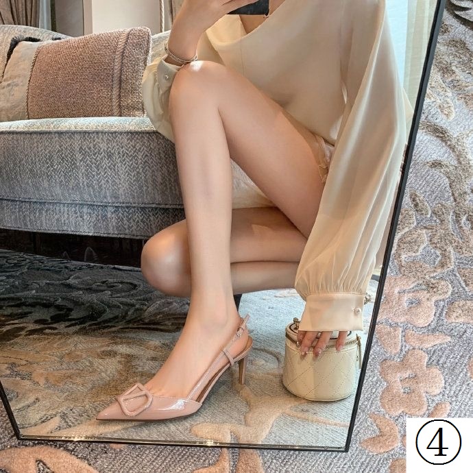 Giày Sandal Cao Gót Thời Trang Pháp Sang Trọng Dành Cho Nữ