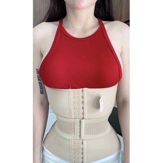 Đai nịt bụng latex sline 28cm Plus gen có dây siết tạo hốc eo.