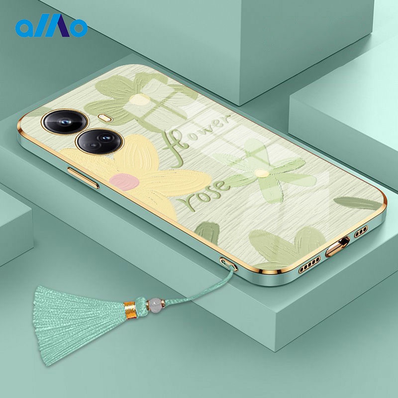 Ốp Điện Thoại Silicon Họa Tiết Hoa Phong Cách Trung Quốc Cho Realme 11 Pro + 10t 10 Pro + 9i Realme C55 C35