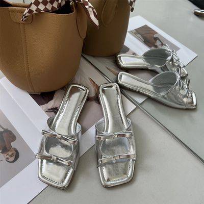 dép 2 quai ngang Xăng đan Đế Bằng Thời Trang Đi Biển Cho Nữ#Dép Nữ Đính Nơ Bằng Bạc Thời Trang Hè 2023 Mới Cỡ 39; s#Áo Thun Mùa Hè 39; s 39; s
