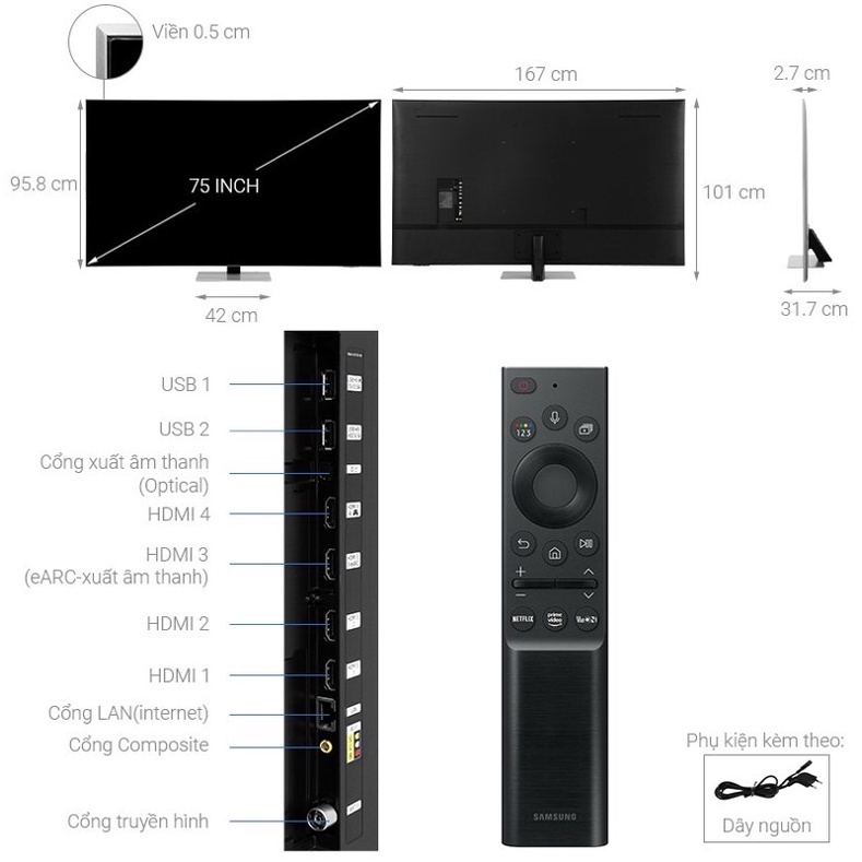 Samsung Smart Tivi Neo QLED 4K 75 Inch QA75QN85A( Hàng new fullbox Bảo hành chính hãng 2 năm) Chuẩn 100% | BigBuy360 - bigbuy360.vn