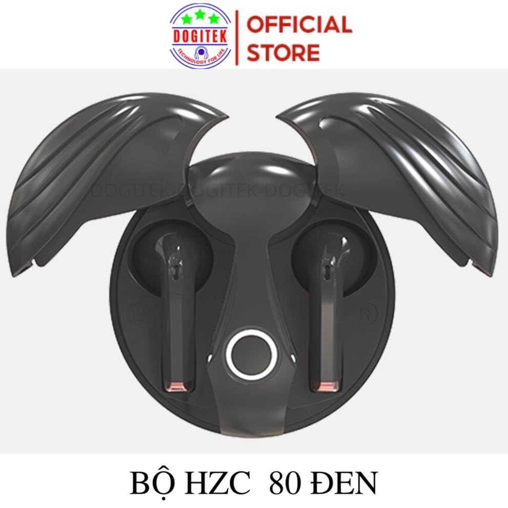 Tai nghe không dây DOGITEK HZC 80 hai màu đen trắng, thiết kế 2 cánh thiên thần cực kỳ độc đáo ( Bản QT, 2022)