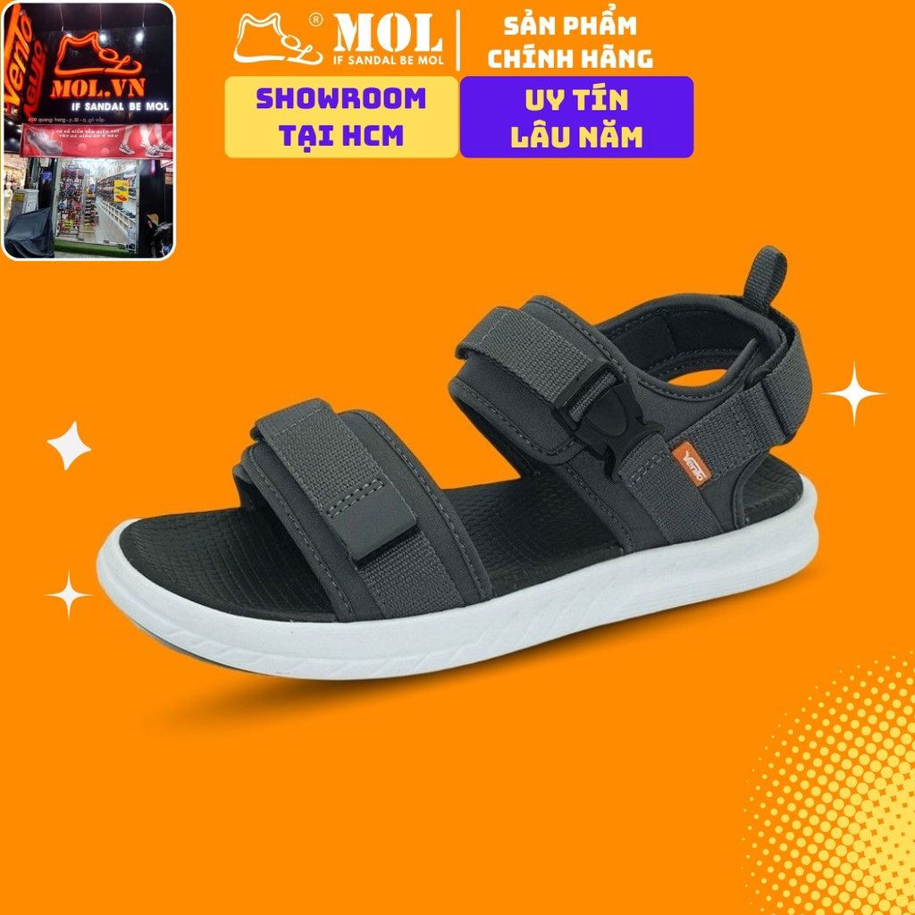 Giày sandal nam nữ 2 quai ngang Vento NB01G2 màu xám