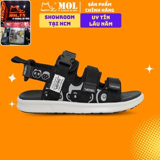 Giày sandal nữ 3 quai ngang Vento NB80B màu đen