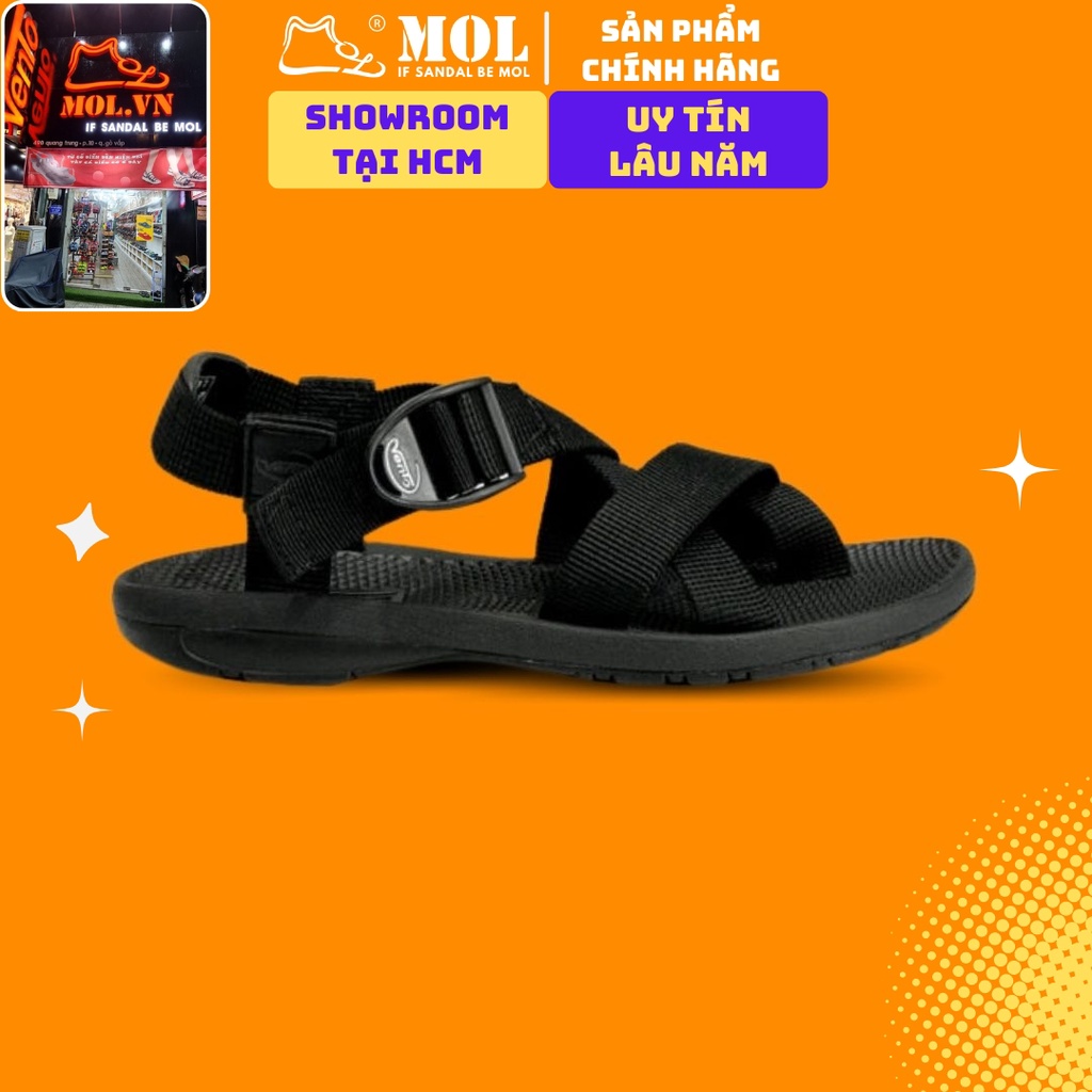 Giày sandal nam quai chéo xỏ ngón Vento NV65B màu đen