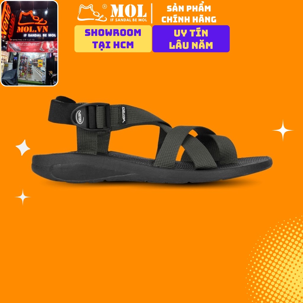 Giày sandal nam quai chéo xỏ ngón Vento NV65G màu xám