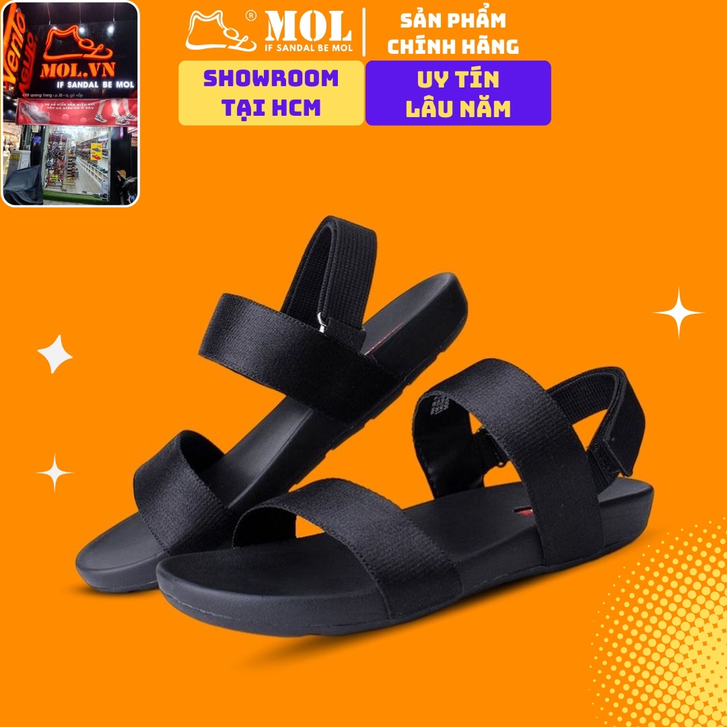 Giày sandal nam 2 quai ngang Vento NV4906B màu đen