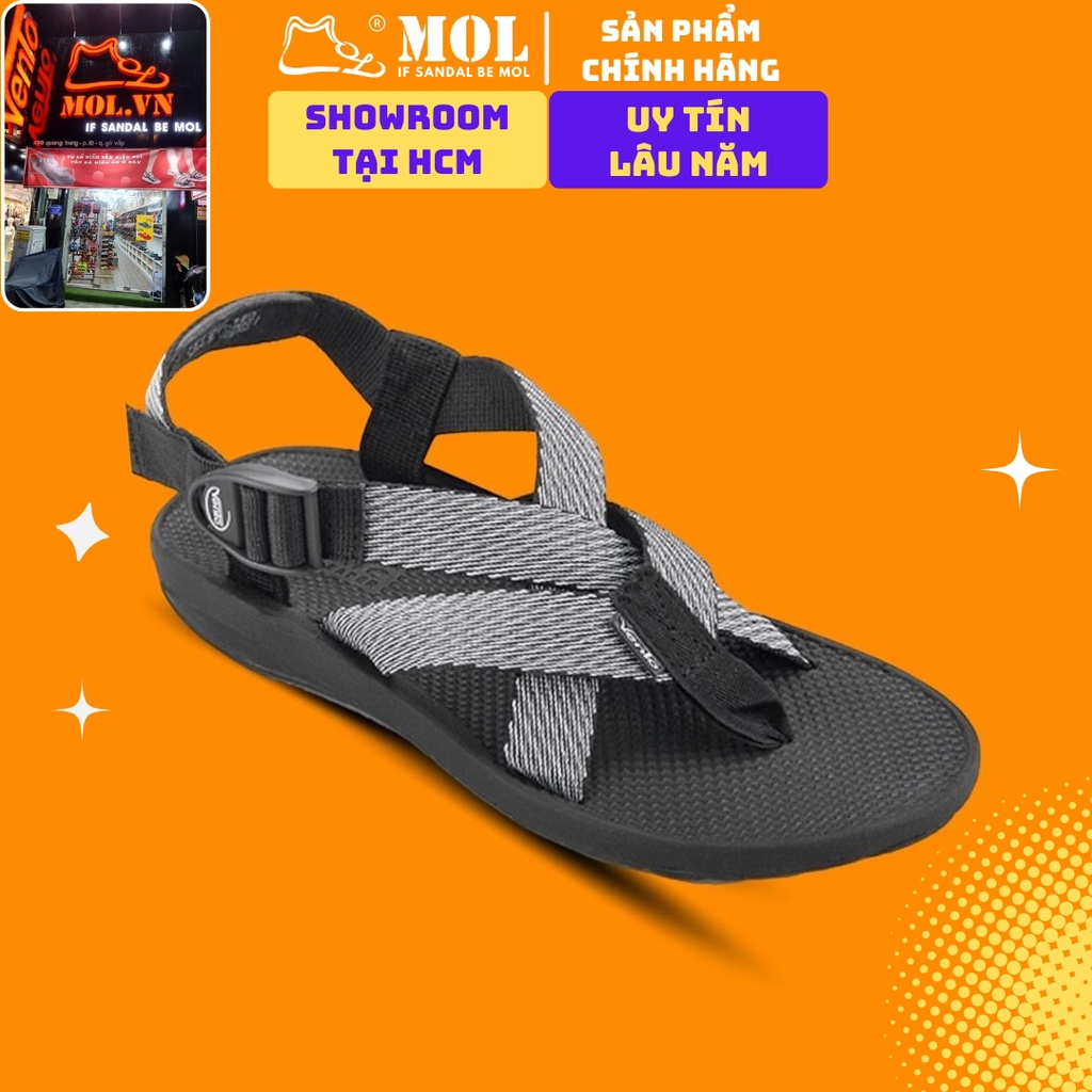 Giày sandal nam quai chéo Vento NV7189G màu xám
