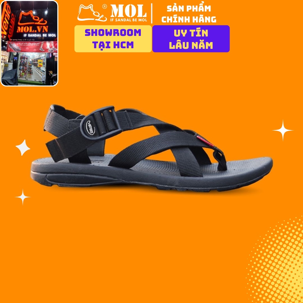 Giày sandal nam quai chéo Vento NV7189B màu đen