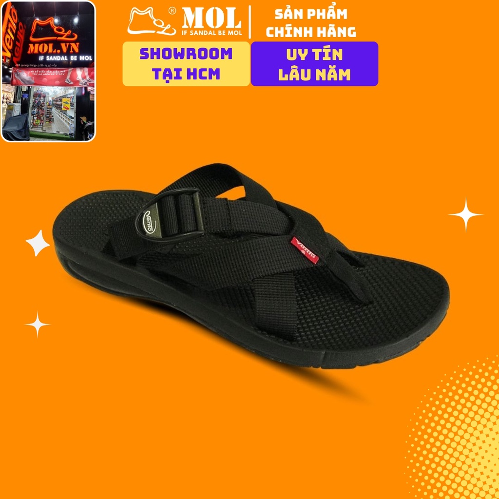 Dép nam quai chéo Vento VT1189B màu đen