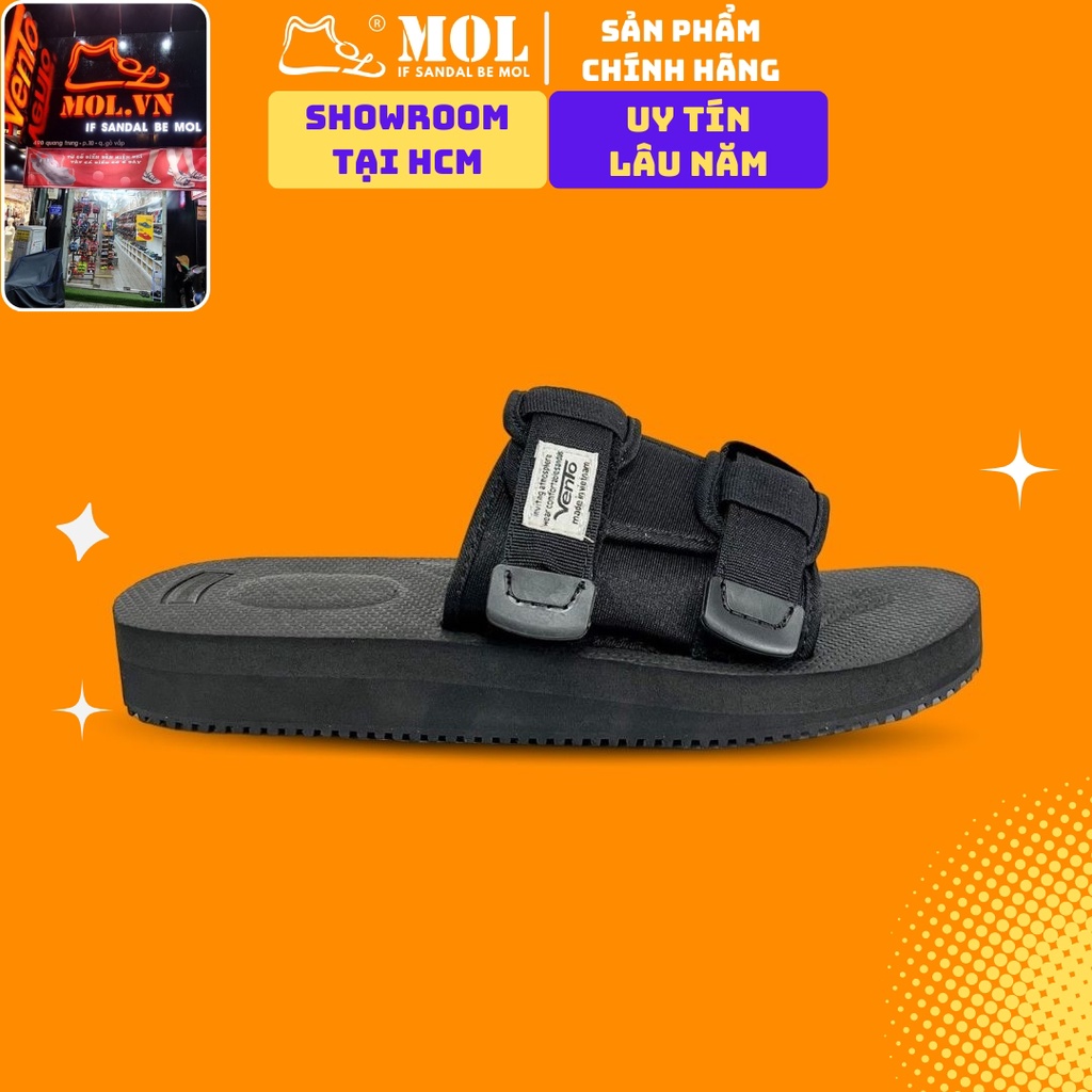 Dép nam nữ quai ngang Vento VT0112B màu đen