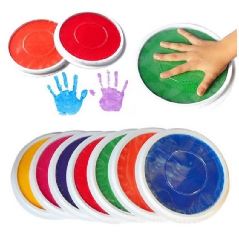 Màu in bàn tay dễ sử dụng, dễ lau chùi - đồ dùng cho bé