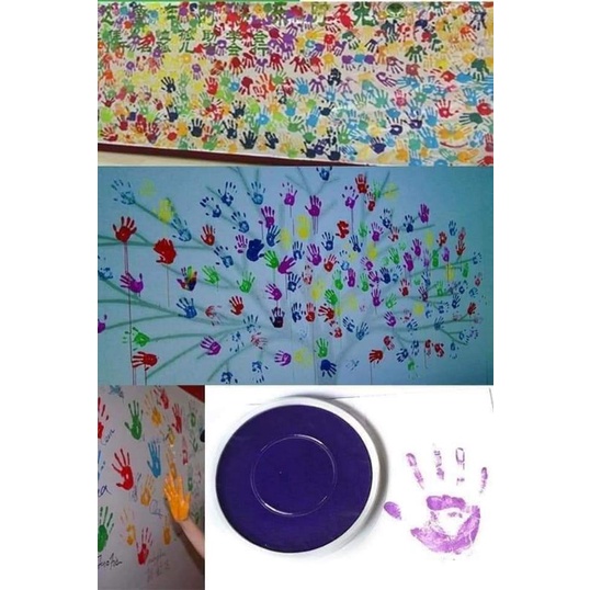 Màu in bàn tay dễ sử dụng, dễ lau chùi - đồ dùng cho bé
