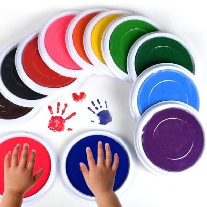 Màu in bàn tay dễ sử dụng, dễ lau chùi - đồ dùng cho bé