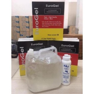 Gel siêu âm màu trắng - Gel lạnh triệt lông can 5 lít- Gel Euro -Gel điệm tiêm - Gel triệt lông