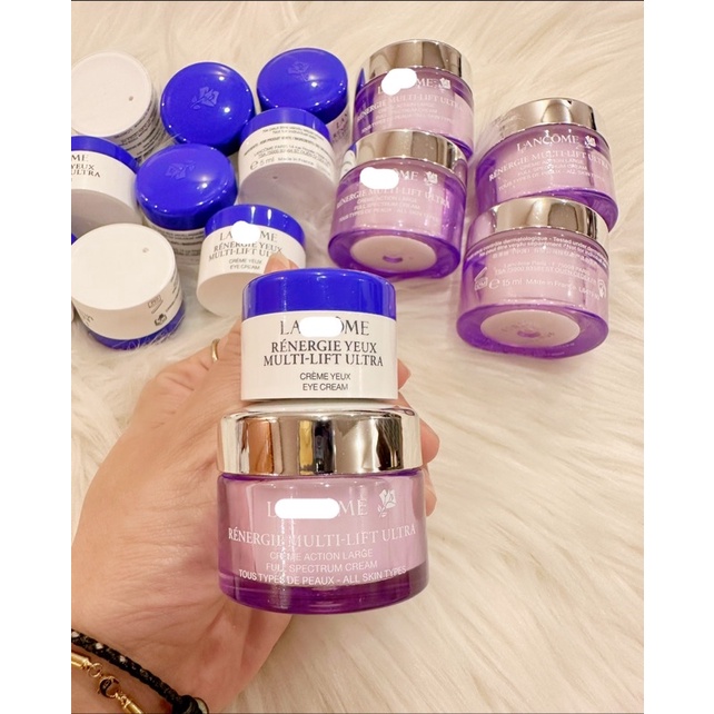 Kem Lancome dòng nâng cơ Kem mắt 5ml và kem mặt 15ml