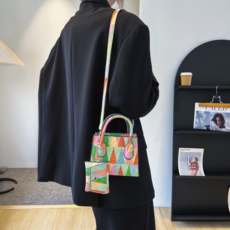 Túi Xách Đeo Vai Họa Tiết Tranh Sơn Dầu Thời Trang Mới 2023 Cho Nữ