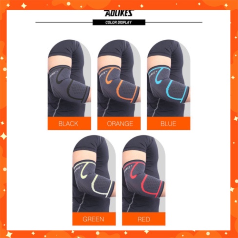 Băng chở che khuỷu tay hàng hiệu Aolikes HZ-7547 kéo dãn co dãn và đàn hồi sport elbow support Xỏ khuỷu tay 7547 hnvn1