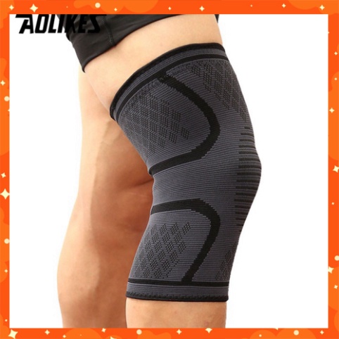 Bó gối Sport hàng hiệu Aolikes 7718 che chở khớp đầu gối co dãn và đàn hồi thoáng khí running anti-skid Kneepad Băng gối