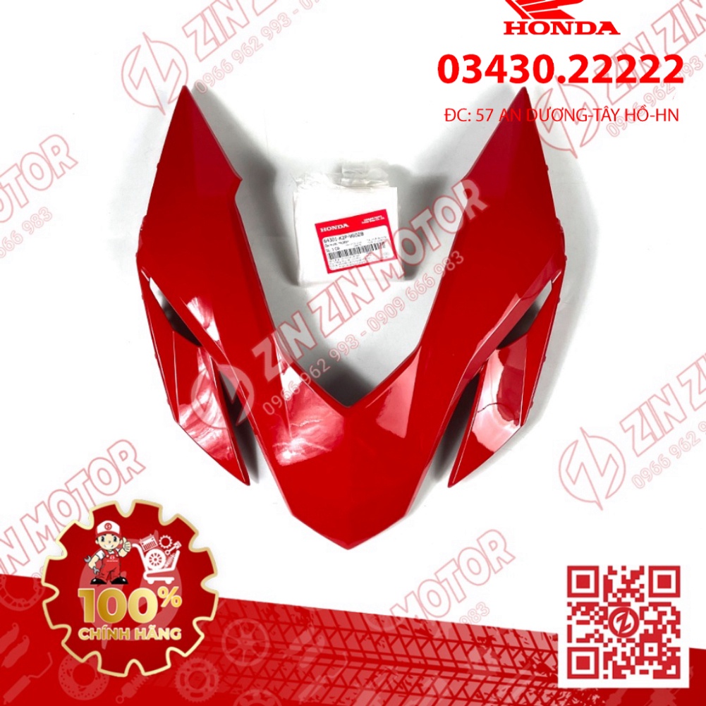 V Nạ, Ốp Mặt Nạ Trước Winner X V3 2022+ Đủ Màu 64301-K2P-V60ZB, 64301-K2P-V60ZG, 64301-K2P-V60ZA Chính Hãng