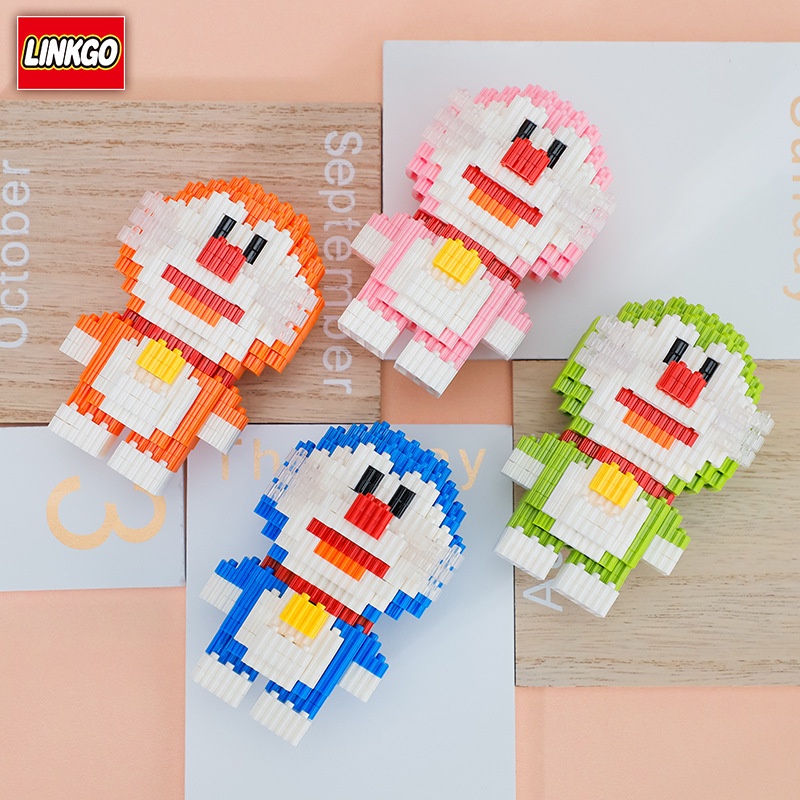 Mô hình lắp ráp Doraemon mini 15 màu khác nhau thỏa sức sáng tạo siêu dễ thương