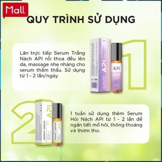 Son nách API Serum hôi nách API, lăn khử mùi hôi nách API Hiệu Quả 72h Sasimi.API