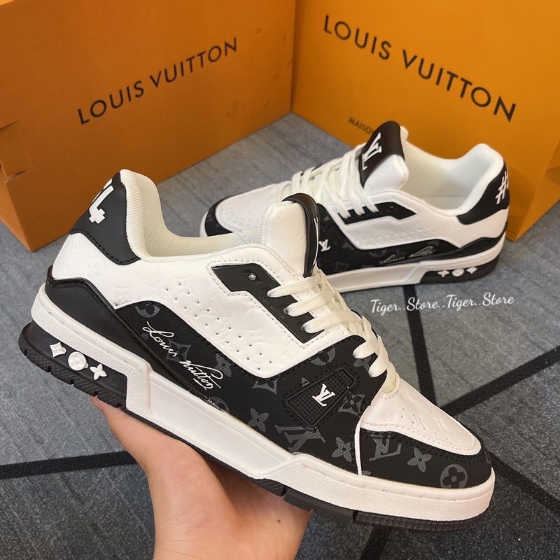GIÀY LV #54BLACK WHITE LAI AU SC