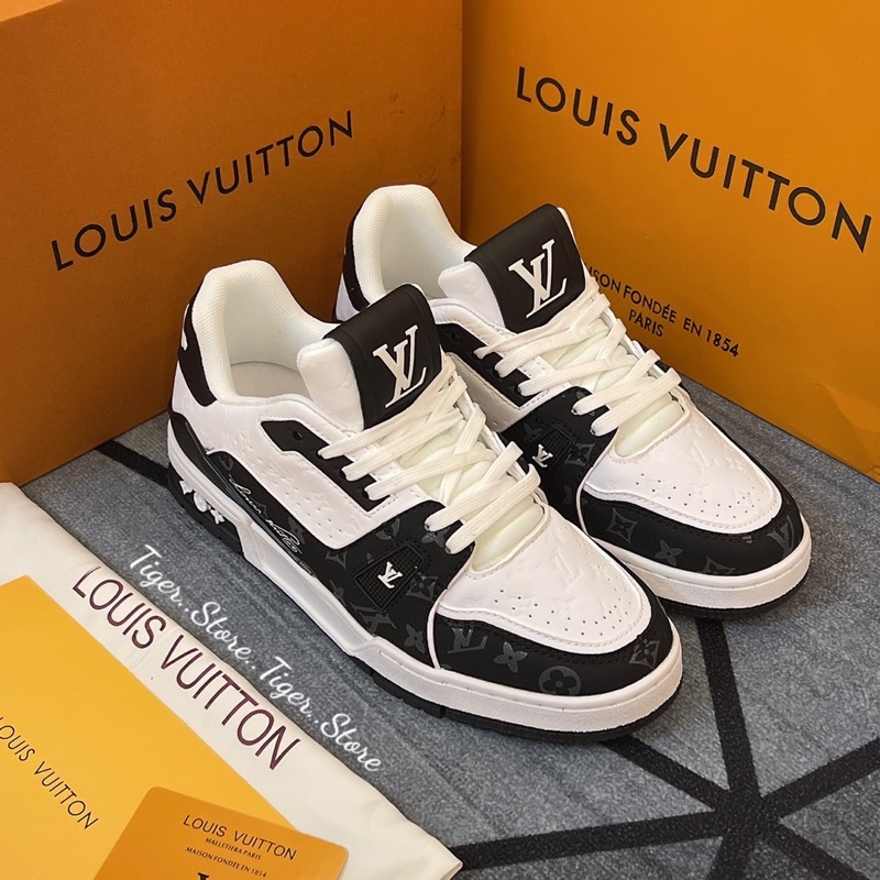 GIÀY LV #54BLACK WHITE LAI AU SC