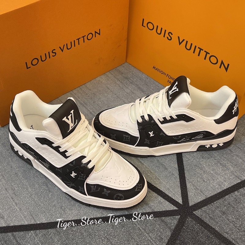 GIÀY LV #54BLACK WHITE LAI AU SC