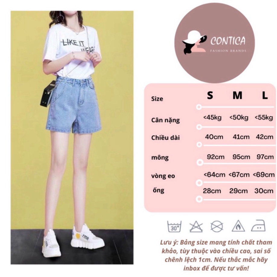 Quần Sọt Ngố Lửng ống loe Nữ Chất Bò Lưng Cao ULZZANG Hot Trend | BigBuy360 - bigbuy360.vn