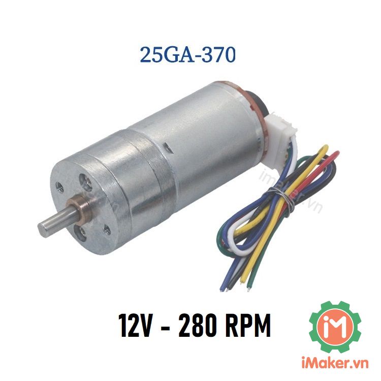 Động Cơ DC Servo GM25-370 12V-280 RPM