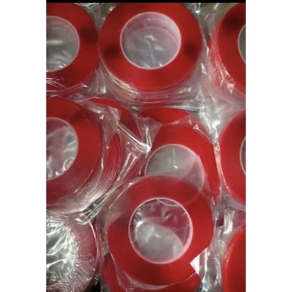 Băng keo tạo fan mi, băng dính đỏ 2 mặt, dán móng giả học nail...(cuộn to)