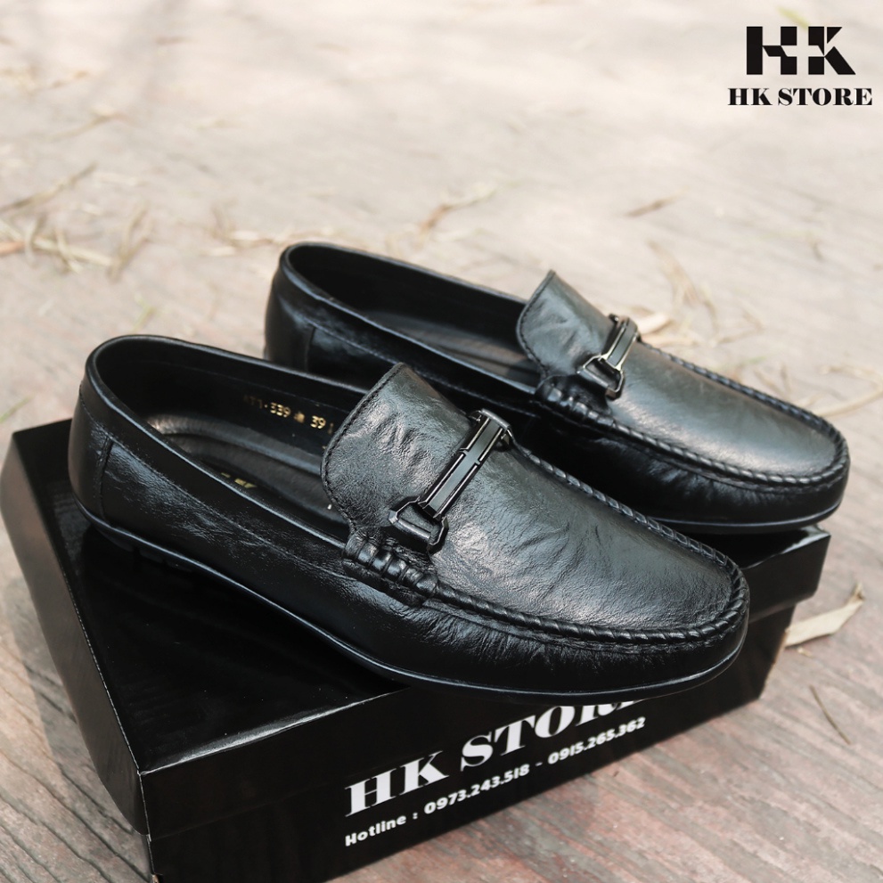 Giày lười nam da bò napan nhập khẩu - hàng cao cấp êm chân, mềm mại dễ sử dụng - bảo hành 12 tháng