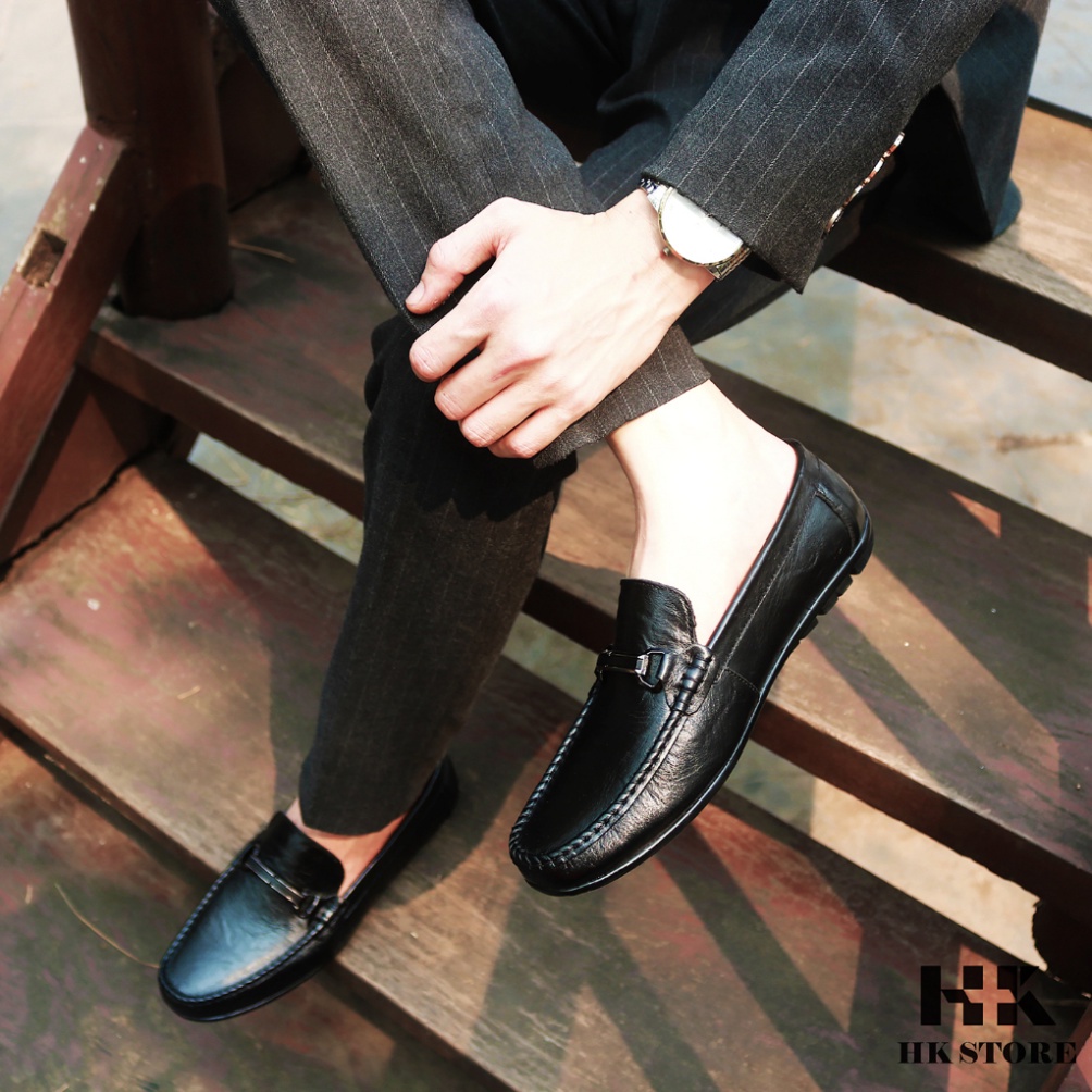 Giày mọi nam da bò NaPan nhập khẩu - hàng cao cấp êm chân, mềm mại dễ sử dụng - bảo hành 12 tháng