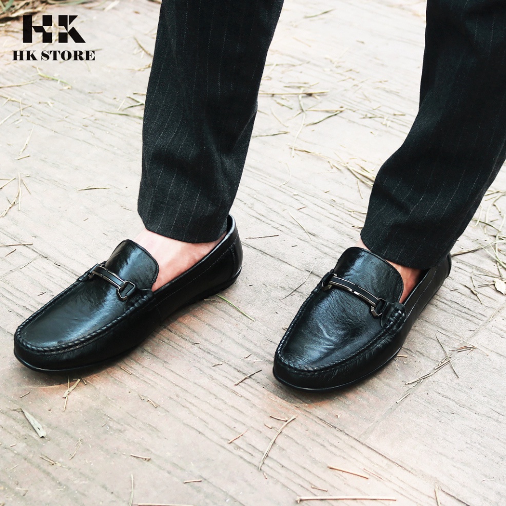Giày lười nam da bò napan nhập khẩu - hàng cao cấp êm chân, mềm mại dễ sử dụng - bảo hành 12 tháng