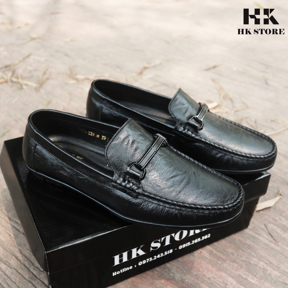 Giày lười nam da bò napan nhập khẩu - hàng cao cấp êm chân, mềm mại dễ sử dụng - bảo hành 12 tháng
